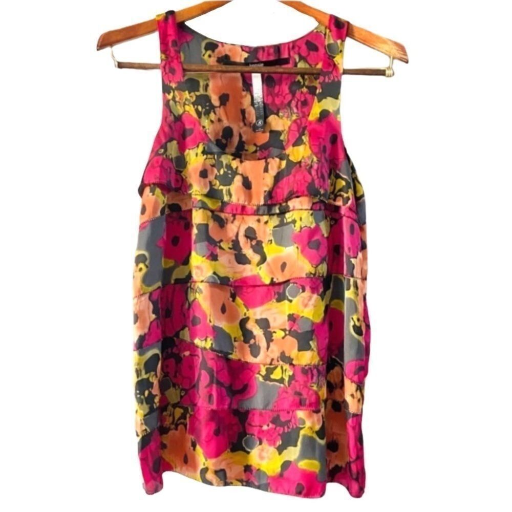 Kensie Floral Dressy Layered Tank Top S